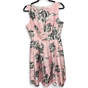 JH Sleeveless Pink Floral Midi Dress